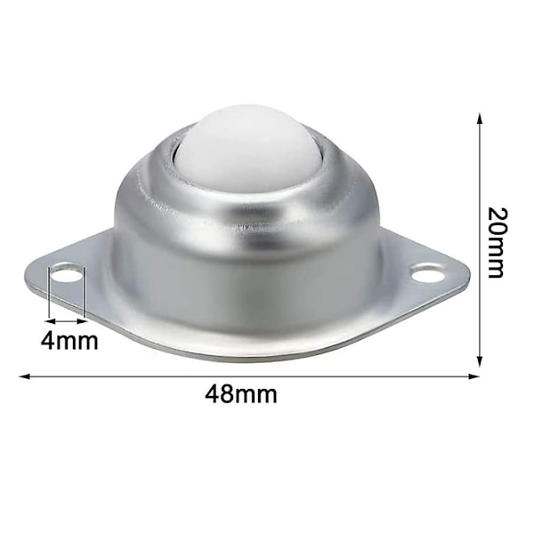 Piao pienet pallopyörät raskaaseen käyttöön tarkoitettu kuljetinrulla 4 kpl pallopyörät nylon siirtokalusteet ja matkatavaroiden liukuva siirto 0.5 inch