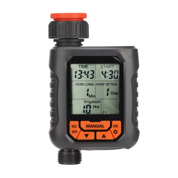 G3 4 Sprinkler Timer IP65 Vattentät Stor LCD Digital Bevattningskontroll Kopparadapter