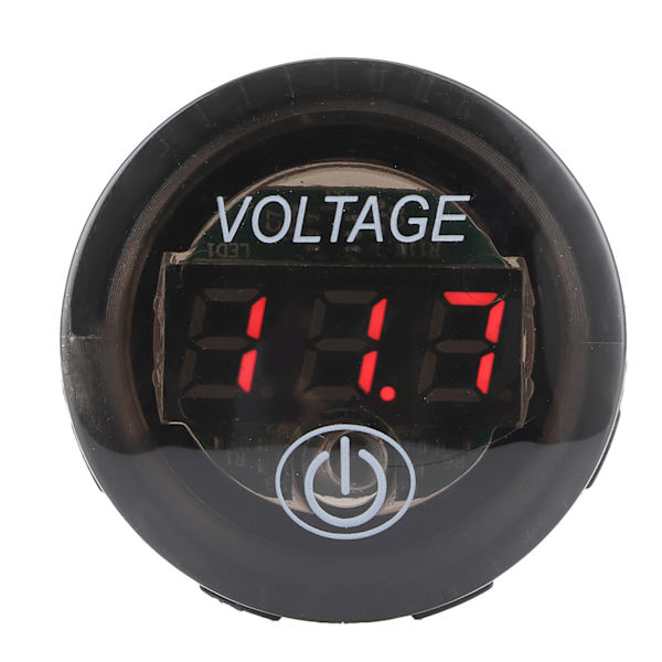 Universal LED DC Digital Voltmeter Bilbatteritester 12V 24V med Touch Switch Rød