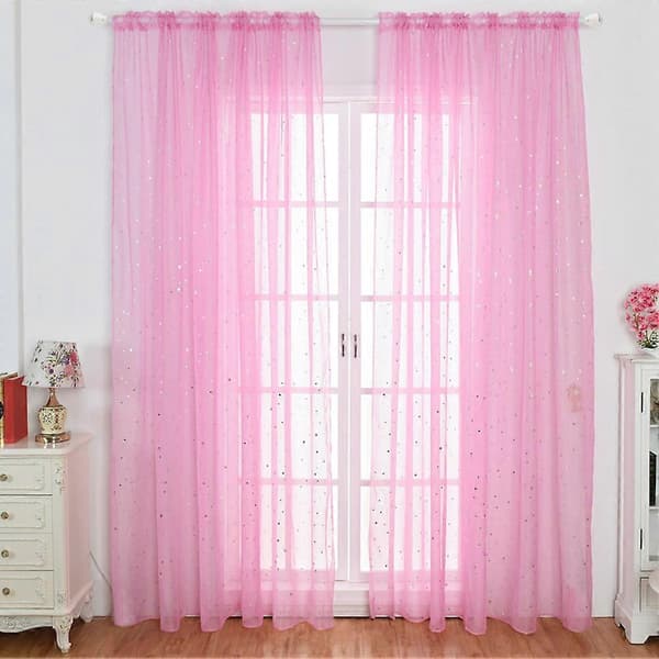 Romantisk tyllgardin elegant, romantisk for barnerom pink 1m*2m