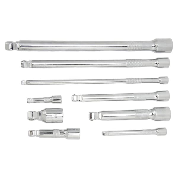9-delars Wobble Förlängningsstång Set 1/4 3/8 1/2 Fäste med Förvaringsfodral