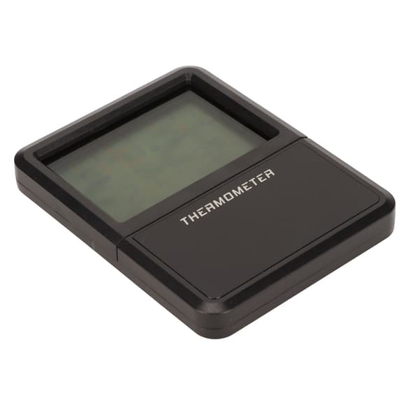 LCD Digital Akvarium Termometer Högtemperaturtålighet Dold Knappdesign Svart