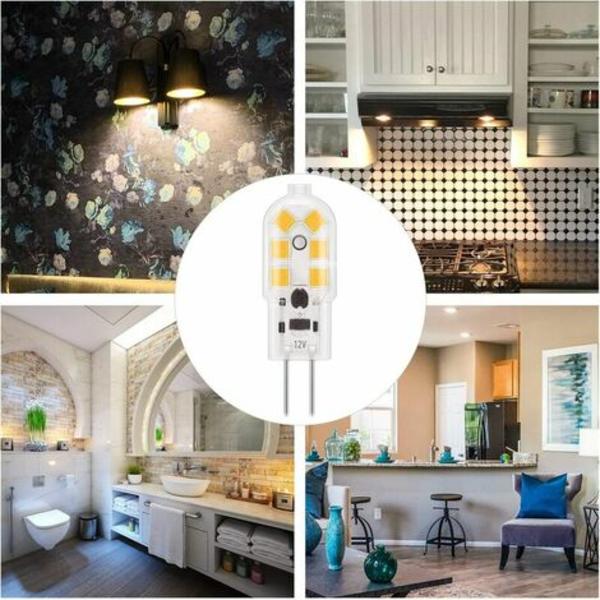 G4 LED 1,5W glödlampa, 180LM, AC/DC 12V belysningslampor motsvarande 20W halogen, varmvit 3000K, ej dimbar, repla