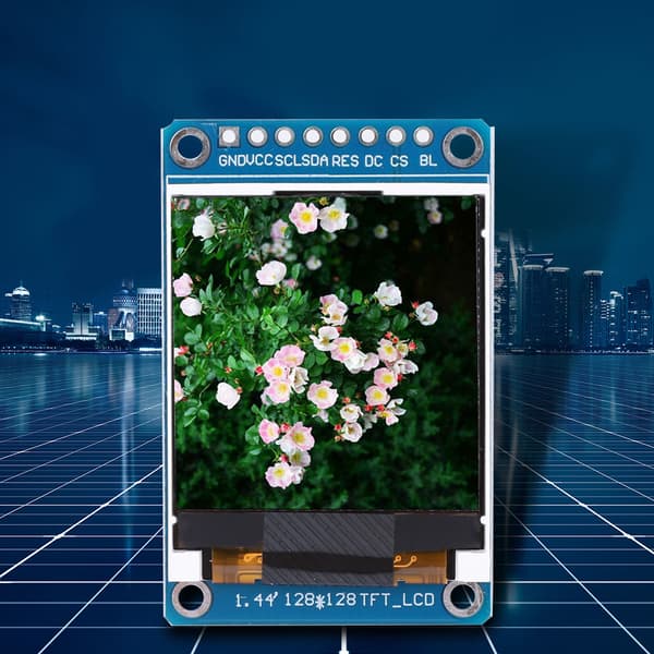 1,44 tuuman TFT LCD -näyttö 128RGB x 128 resoluutio Serial Peripheral Interface Arduinoon
