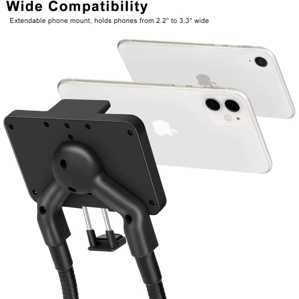 Universal Mobiltelefon Holder Multifunktion Mobiltelefon Holder DIY fleksibelt monteringsbeslag (sort)