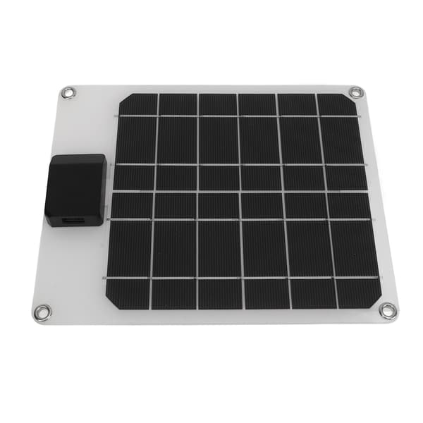 5W 5V Solcellepanel Monokrystallinsk Strømgeneratorpanel Batteriladersett for Bil Båt Henger Bobil Hvit