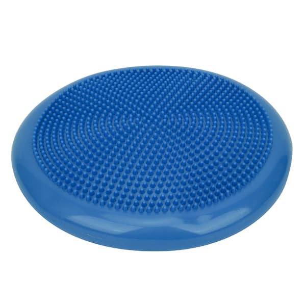 Uppblåsbar yogabalanskudde Wobble Massagekudde Blå 34 cm diameter