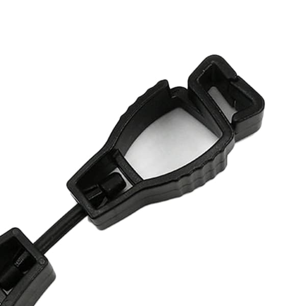 Plastik Anti-Slip Håndfri Multifunktionel Genanvendelig Handskeklips Holder Sort