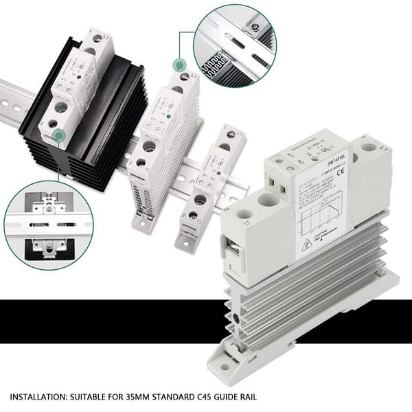 SMT4825L Ultratynn Enfas Solid State Relémodul med Base SMT4810L