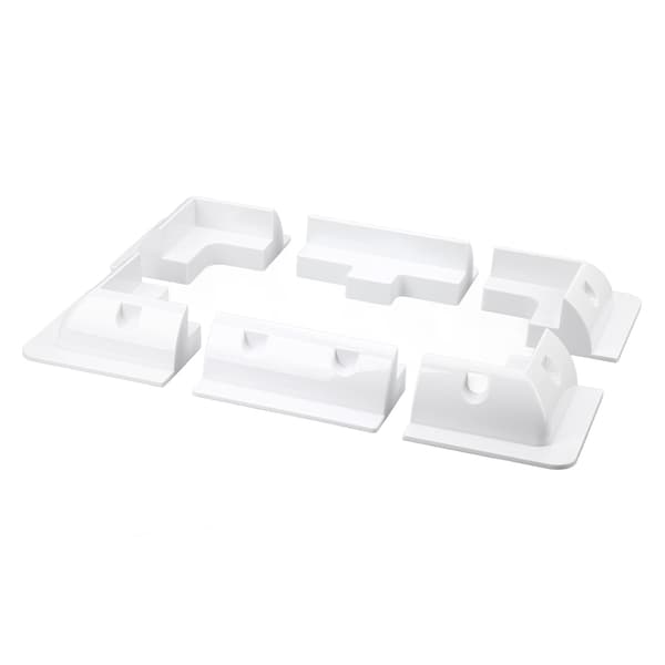 7-delars ABS Solpanel Hörnfäste Kit Borrfri Vit för RV Yacht Bungalow