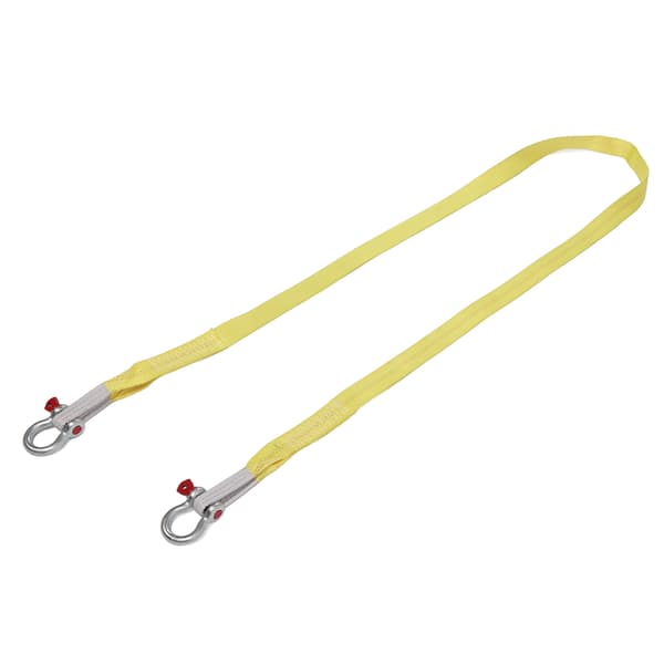 Tauingstropper 13227lbs Bruddstyrke 4m Bergingstropp med D-ring Shakl for Biler SUV Gule