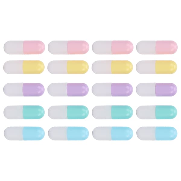 20 stk Mini DIY leppepompetuber leppestiftbeholdere kosmetisk oppbevaring
