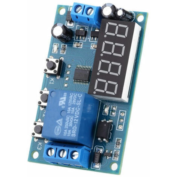 Multifunktions Forsinkelsestid Cycle Control Switch Modul Timer Relæ DC 12V, Yya-1