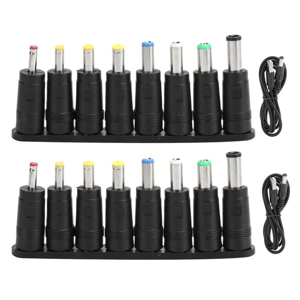 2 i 1 USB til DC-kabel 11 i 1 Strømadapter Utskiftbar Plugg Datatilbehør