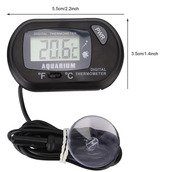 Digitalt LCD Akvarium Vandtermometer -50℃ til 70℃ Temperaturvisning