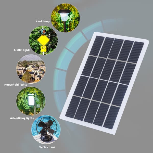 Bærbar 2W 5V Polykrystall Solcellepanel Laminert Plate Solcellekomponent DIY Lader