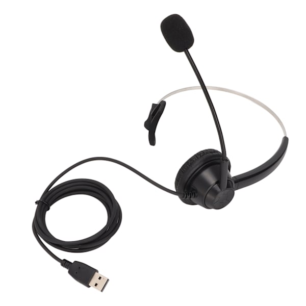 H360D USB Enkelt Øre Business Headset Sort Støjreduktion USB-interface