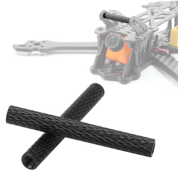 10 stk. M3x40mm Runde Aluminium Afstandsstykker Stud Monteringsstænger Sort til Quadcopter