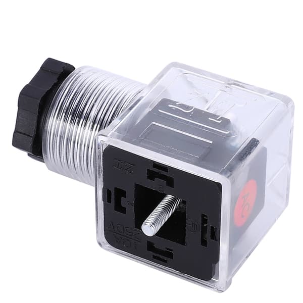 5 stk. hydraulisk magnetventilplugg med lys, transparent, universell AC 220V