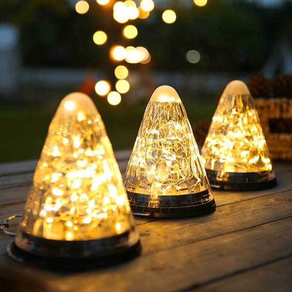 Solar hængende havelys - Vandtæt - Konisk - Stjernehimmel - LED-lanterne - Julepynt - til gårdhave, have,