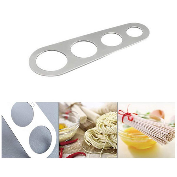 2 X Spaghetti Mätare Rostbeständig 4 Hål Rostfritt Stål Hushållspastamått För Kök