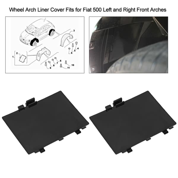 Fiat 500 Främre Stötfångarskydd Panel Vänster Höger Par 71752114
