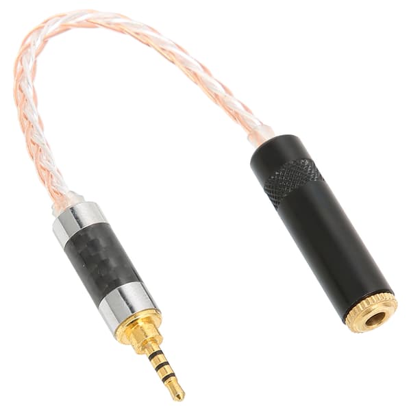 2,5 mm han til 3,5 mm hun lydadapterkabel 15 cm 5,9 tommer hovedtelefonforlænger