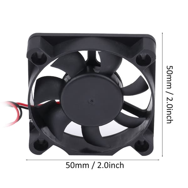 Sort DC Blæser Bildele 50*50mm - RC Motor Køleblæser
