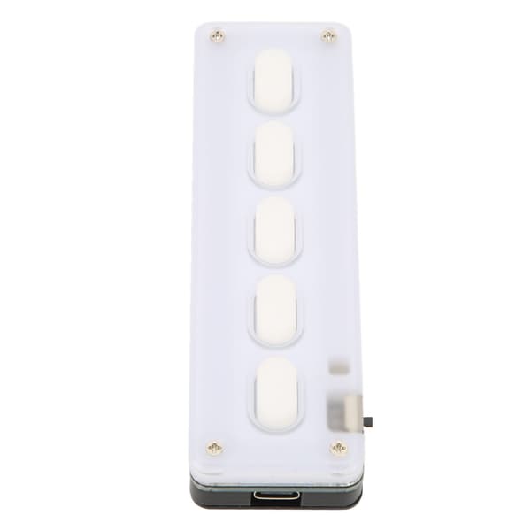 Programmerbar knappsats 5 tangenter Trådbunden USB Trådlös Bluetooth Dubbelläge Mini Silikon Tyst DIY Anpassat Mekaniskt tangentbord Vit