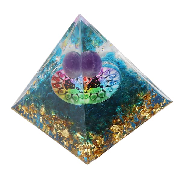 Positiv Energi Krystal Pyramide Epoxy Healing Meditation Held Dekoration