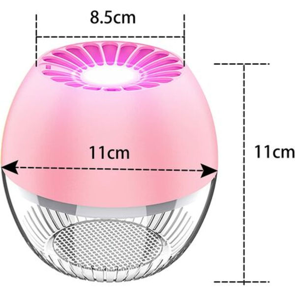 Mosquito Trap Lamp, Elektrisk Myggdödare (Rosa)