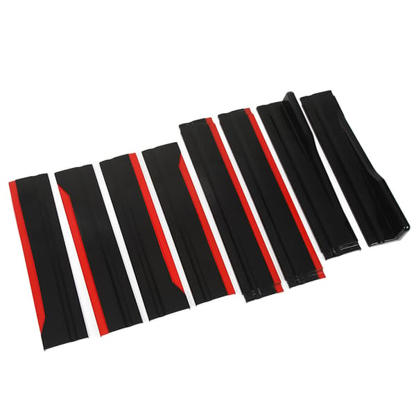 8 STK. Rød Bil Sideskørt Blank Sort Side Læbe Splitter Forlænger Vinge Panel Body Kit Erstatning til Seat Leon