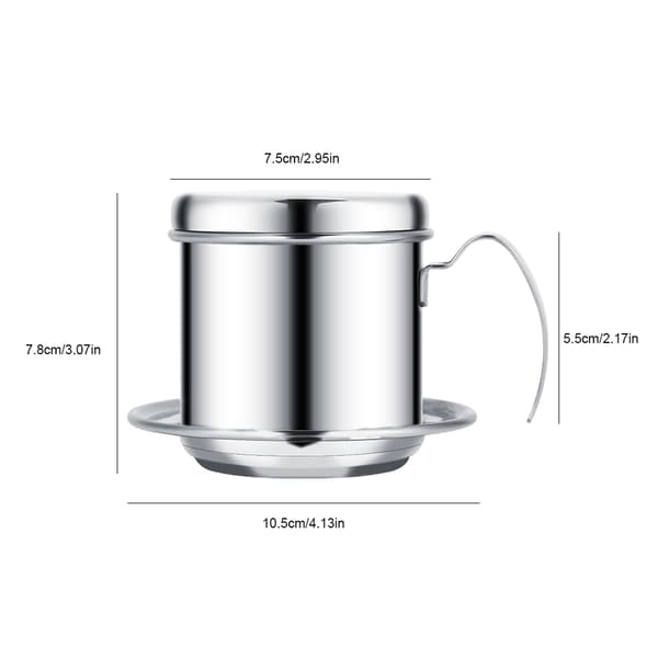 Vietnamesisk Kaffe Drypfilter - Rustfrit Stål Kop Infuser Maker