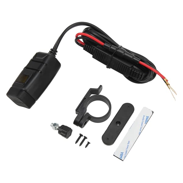Vandtæt Motorcykel Dobbelt USB Oplader SAE til USB Adapter med Indbygget Voltmeter til Computer