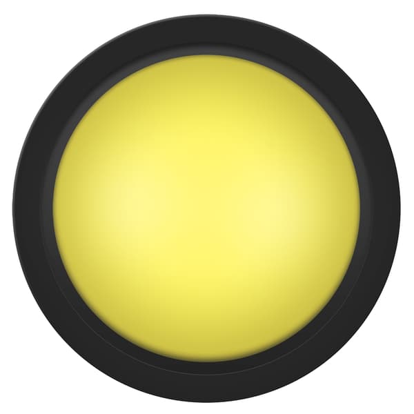 100 mm solid arkadeknapp med LED konveks braketterstatning gul