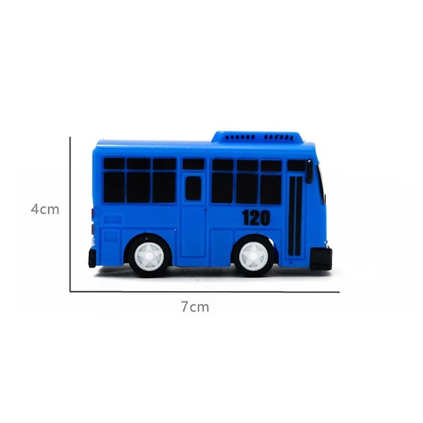 1st Slumpmässig färg Tecknad Mini Tayo Buss Taxi Tillbaka Barn Utbildningsleksaker Buss Koreansk Anime Modell Bussar Barn Födelsedagspresenter