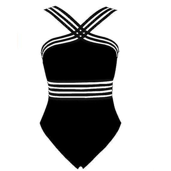 Dame One Piece Badetøj Front Crossover Badedragter Hule Badedragter S