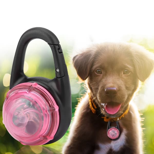 Lysende rosa LED hundehalsbånd