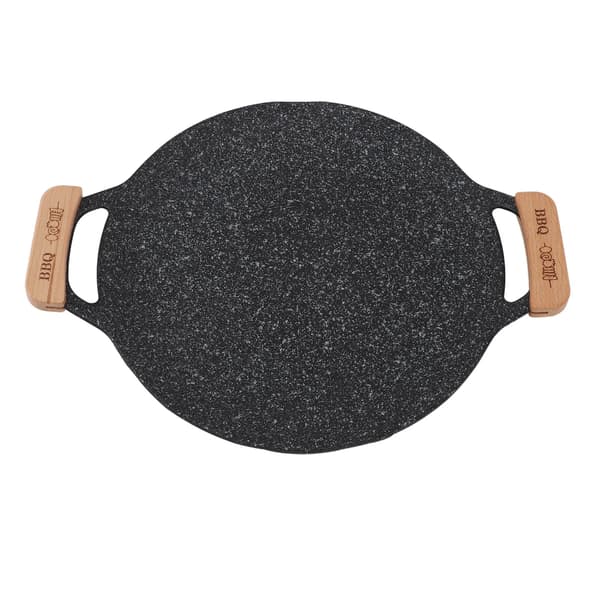 Rund Nonstick Metall BBQ Grillpanne Multifunksjonell Utendørs Camping Grillplate