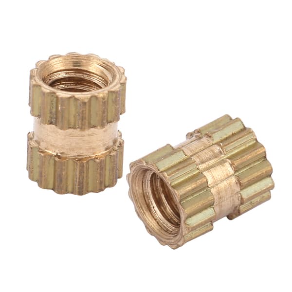 Messinkiset pyöröuritetut sisäosamutterit M2.5x3x3.5 100kpl