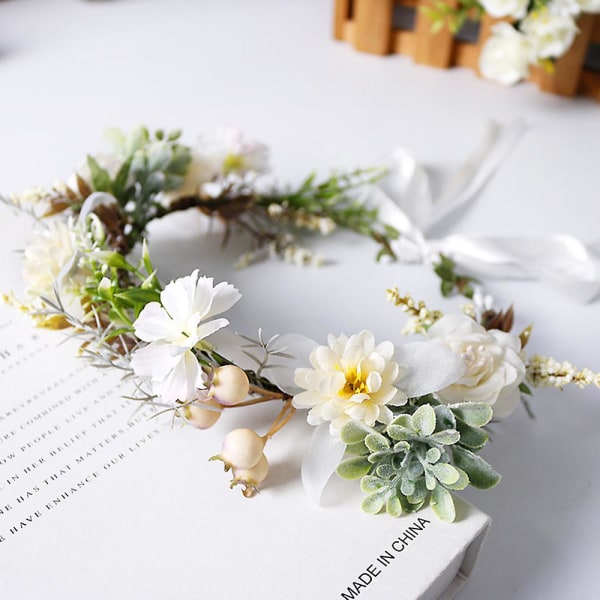 Garland Bridal Tiara Vintage Bohemian Travel Vacation Simulation Wreath 58377