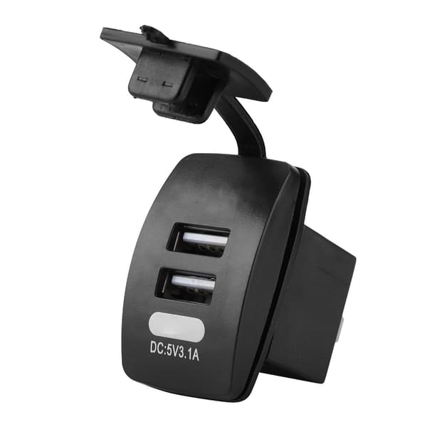 Vandtæt Dobbelt USB Biloplader 3.1A til Båd Mobil