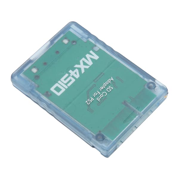MX4SIO SIO2SD Håndlavet PS2 Hukommelseskort Adapter Transparent Blå
