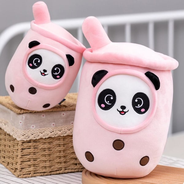 Bubble Tea Panda Plyschdocka Mjuk fylld tecknad leksak Green 23cm