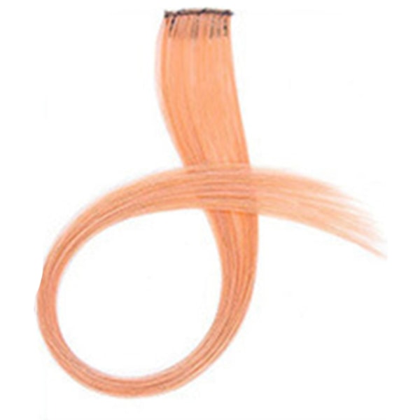 Långt rakt hår bit hög temperatur tråd utan spår Matt monokrom mode peruk för kvinnor Honey Pink Orange