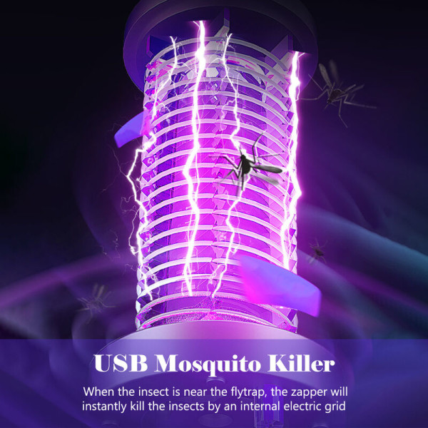 Mosquito Killer Lamp,UV Elektrisk Flue Killer,3000V Effektiv Insect Killer Range 40m²,11W Gnat Trap Moth Catcher，Bruger US