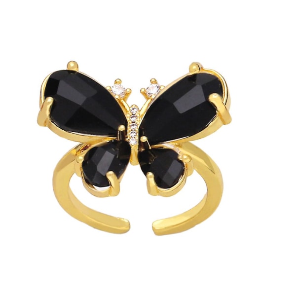 Ring Vintage Zircon Butterfly Fashion smykker Ac9471 white