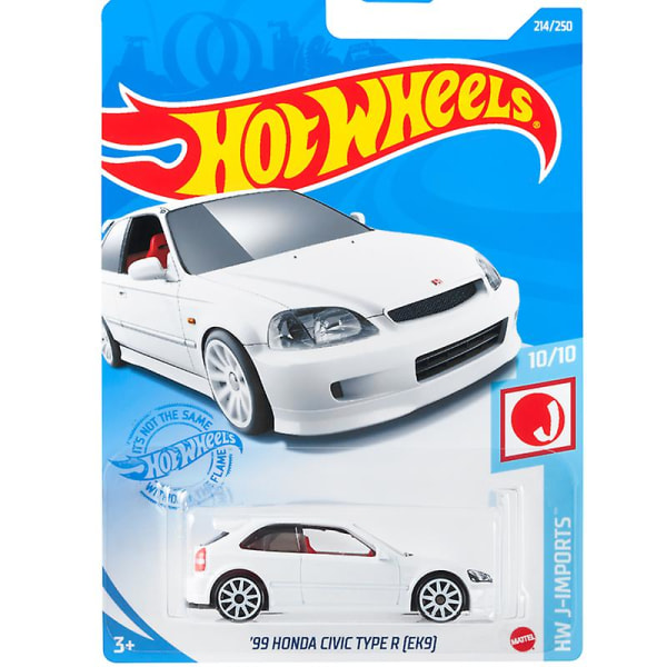 2022-125/2021-214 Hot Wheels Autot 99 Honda Civic Type R Ek9 1/64 Metal Diecast Mallikokoelma Leluajoneuvot