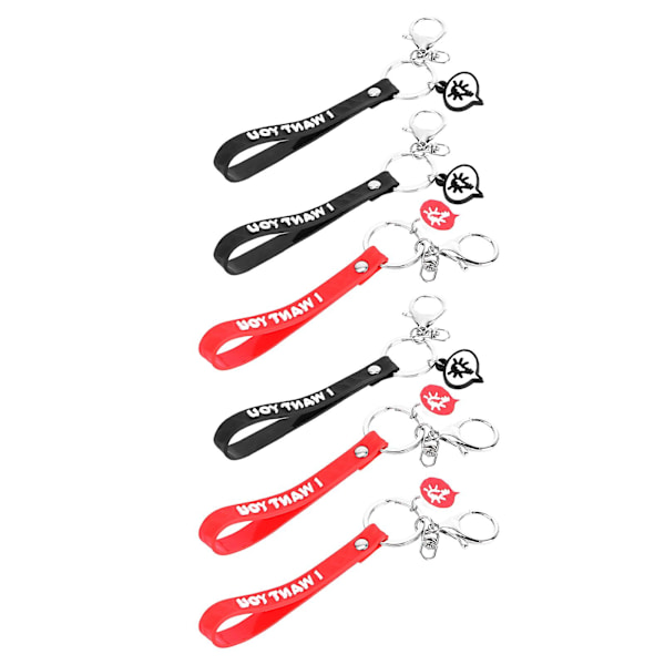 6 kpl Avain Lyhyt Lanyard Avaimenperä Hihnat Matkapuhelimen avaimenperä