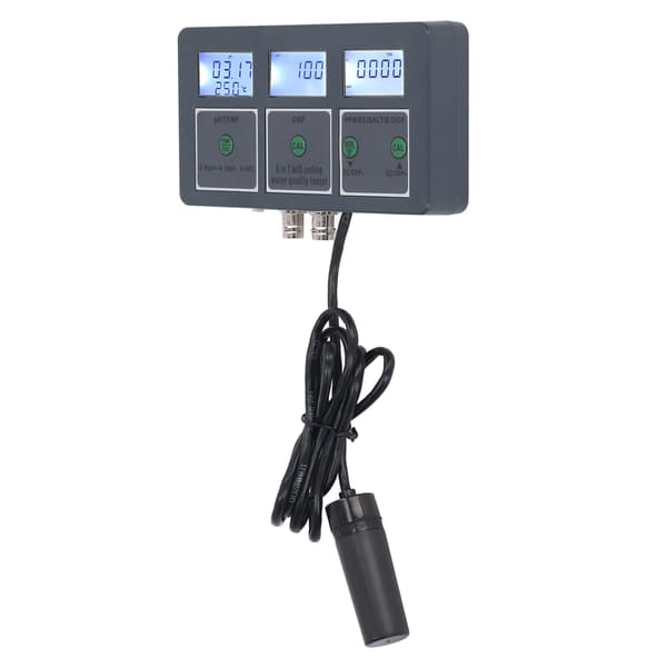 Multi Parameter Vannkvalitetstester S.G PH EC SALT ORP TDS CF TEMP 8 i 1 Oppladbar Online Overvåking for Akvarium UK Plug 230V